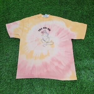 Vintage 1992 Funny Mouse Shirt Large 21x26 Pink The-Big-Dig